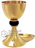 24kt Gold Plated Chalice or Ciborium with Onyx Node