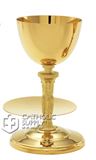 24kt Gold Plated Chalice with Paten OR Ciborium with Wheat Stem