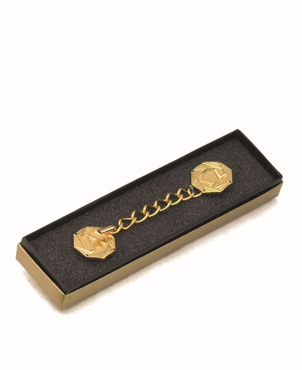 24kt Gold Plated Cope Clasp with Alpha and Omega Design