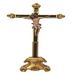 96" Pisa Crucifix On Pedestal Color Wood Carved Made In Italy