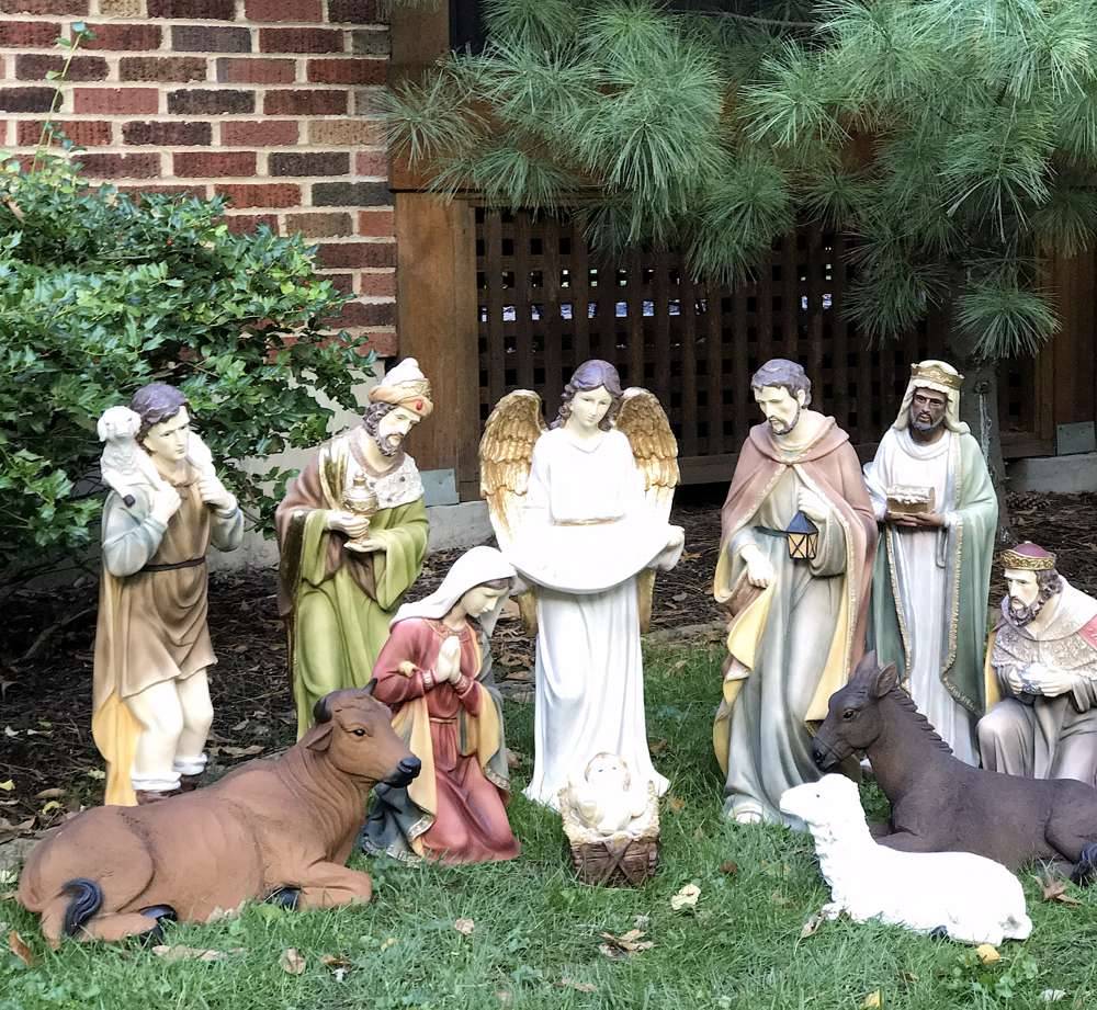 Large Yard Nativity Scene, 27in, 12 Piece Indoor or Outdoor