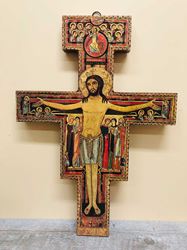26" San Damiano Wall Cross From Italy