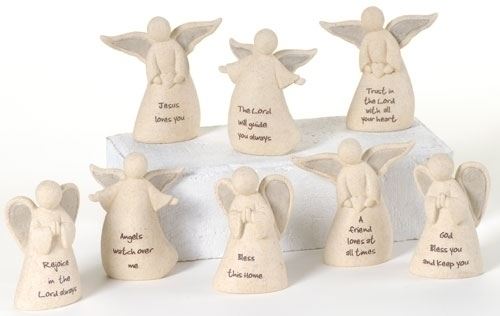 3.25" Assorted Angel Figurines, Various Sayings