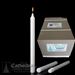 3/4" x 6-3/4" Stearine Brand White Molded Candles