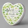 Bless Your Little Irish Heart 3.5" Ceramic Heart Desktop Decor
