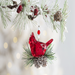 Winter Pine 3.5" Acrylic Cardinal Ornament - 125814