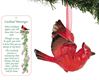 3" Acrylic Cardinal Ornament with Story Card