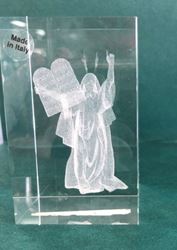 3" Moses Glass Laser Art Paperweight