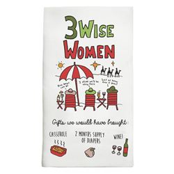 3 Wise Women at Beach Kitchen Towel