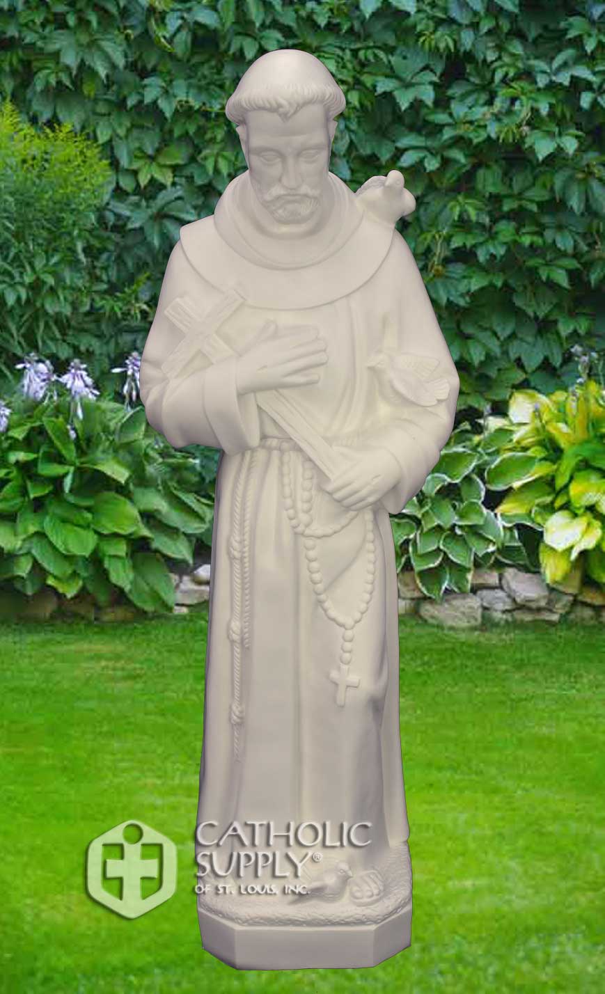 32" St. Francis Statue, White