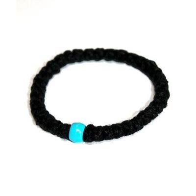 33 Knot Prayer Rope Komboskini Bracelet with Blue Bead