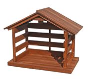 36" Large Scale Wood Stable  stable, nativity stable, wood stable, 27" scale nativity, christmas stable, large scale stable, large stable, outdoor stable, wooden stable for outdoor, yard nativity stable, stable for yard nativity, outdoor stable, wooden yard stable, large size stable, large wooden stable