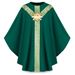 3641 Gothic Chasuble in Green Brugia Fabric with Lamb of God Emblem