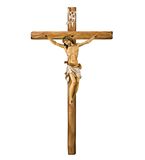 39 1/2" Pisa Crucifix, Painted on Maple Wood