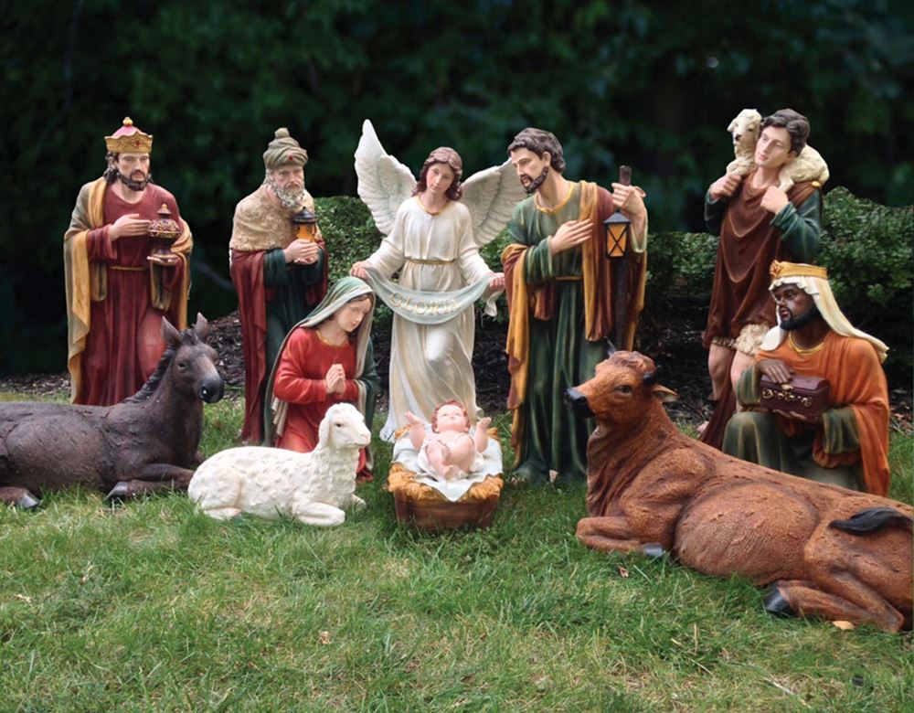 3 Piece Set Angel and 2 Shepherds 12 Nativity Set