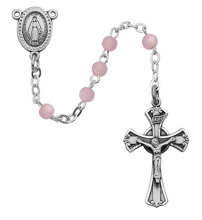 3mm Pink Pearl Rosary