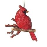 4.25" Christmas Cardinal on Branch Ornament