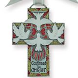 4.5" Hand Painted Metal Confirmed in Christ Cross