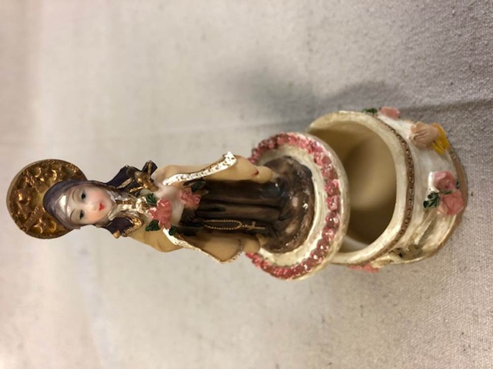 4.5" St. Therese Keepsake Box | CATHOLIC CLOSEOUT