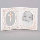 4" Baby Girl Frame with Cross