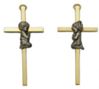 4" Brass/Silver Baby Wall Cross