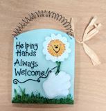 4" Helping Hands Always Welcome Plaque | CATHOLIC CLOSEOUT