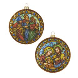 4" Holy Family and 3 Kings Ornament SET (SOLD ONLY AS SET OF 2 ORNAMENTS AS SHOWN)
