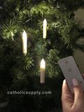 4 Inch Remote Controlled Clip On LED Candles for Christmas Tree, 10 Pack