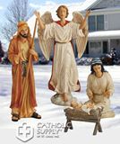 4 Piece Holy Family and Angel Nativity Figure Stakes