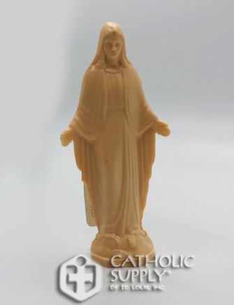 4" Plastic Our Lady of Grace Statue