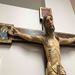 43" Romanic Crucifix Color Wood Carved Made In Italy - 51689