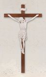 45" Wood Wall Crucifix with White Resin Corpus