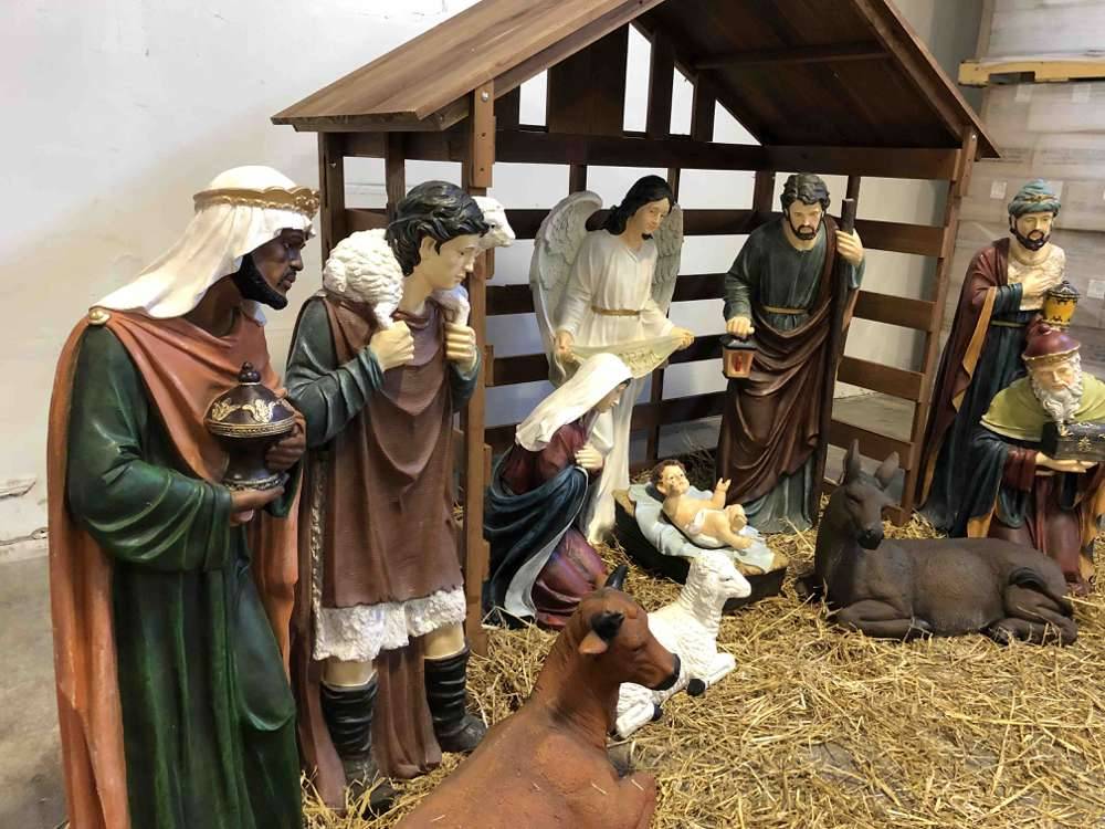 Large Yard Nativity Scene, 48in, 12 Piece Indoor Or Outdoor Nativity Set