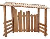 49-1/2 Inch Wood Stable for Large Scale Nativity Figures 