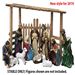 49-1/2 Inch Wood Stable for Large Scale Nativity Figures