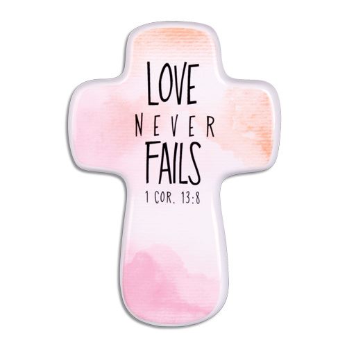 5.5" Love Never Fails Cross