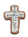 Trinity 5.5" Wall Crucifix On Wood Backing