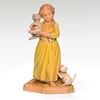 Filia, Girl with Cats, 5" Scale Fontanini Nativity Figure