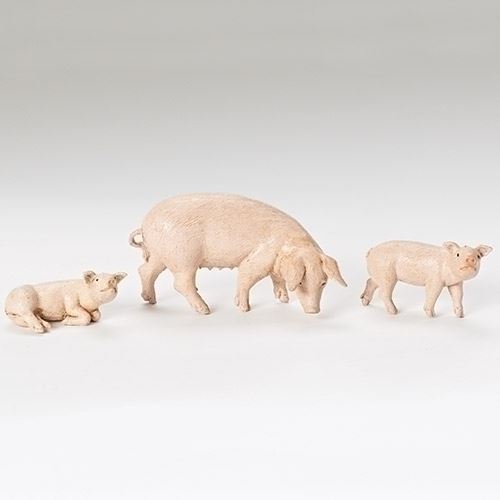 5" Fontanini Pig Family Figurines