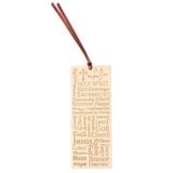 5" Laser Cut Wooden Confirmation Bookmark