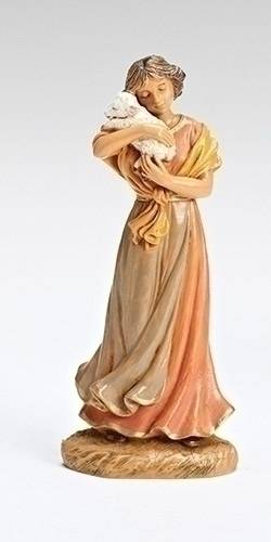 5" Maia, Lady with Lamb Fontanini Figurine
