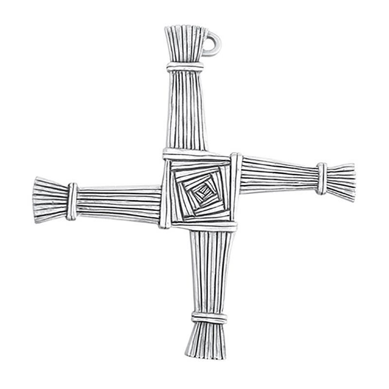 5" Pewter St Brigid's Cross