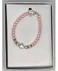 Pink Pearl Bracelet with Cross
