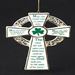 5" Porcelain Irish Cross Ornament