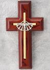 Holy Spirit 5" Rosewood Wall Cross