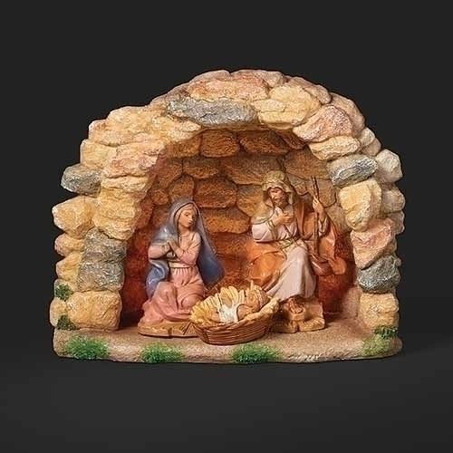 Fontanini 5" Scale 3 Figure Nativity with Lighted Grotto