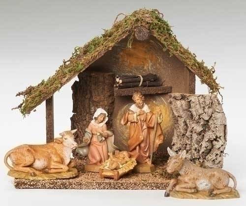 Fontanini 5 Piece Nativity Set with Stable