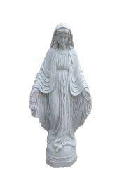 5 White Marble Our Lady of Grace Statue