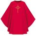 5058 Red Dupion Chasuble with Embroidered Cross