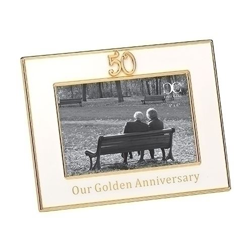 50th Anniversary Frame, holds a  4x6 photo